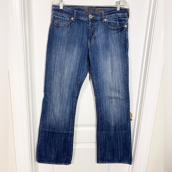 Y2K Guess Bootcut Jeans w/ Back Pocket Embroidery, Men's W32 L33 - Picture 1 of 10